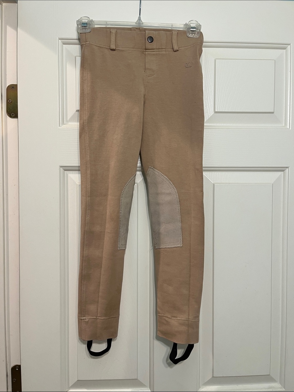 Kids Equestrian Stretch Riding Competition Jodhpurs Breeches in Tan